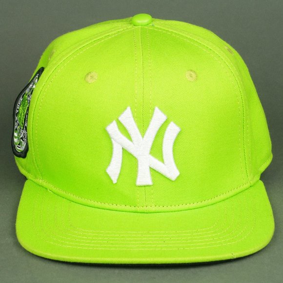 Pro Standard New York Yankees Subway Series Snapback Hat in Lime Green - Picture 2 of 12